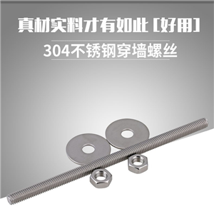 不锈钢丝杆夹紧固定穿墙螺丝 长螺杆加长螺杆螺栓M6M8M10M12